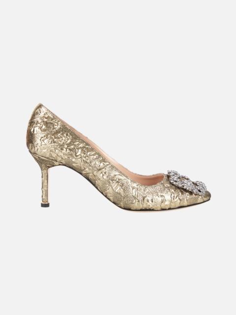 EMILIA WICKSTEAD Hangisi Pump in Gold Double Warp Floral