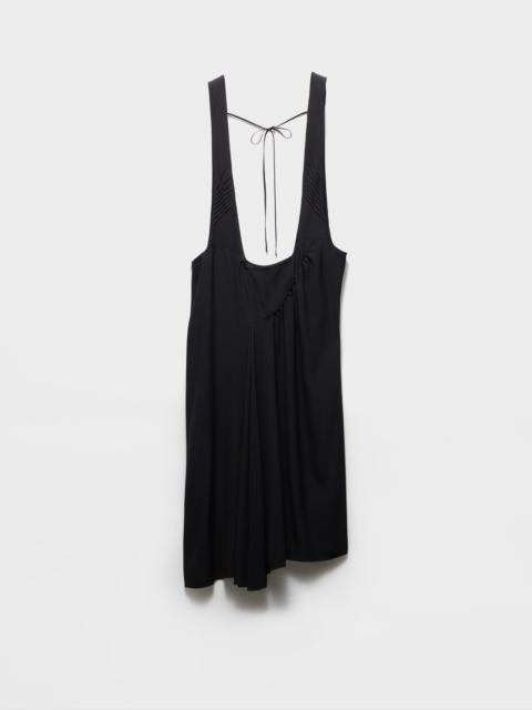 Prada Satin sablé dress with suspenders
