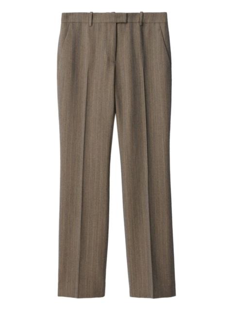 Burberry striped straight trousers