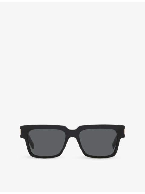 SAINT LAURENT SL 732 square-frame acetate sunglasses