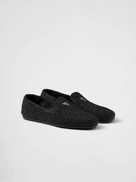 Crochet slip-on shoes