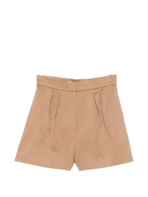 Max Mara Max Mara Pleated Camel-hair Shorts
