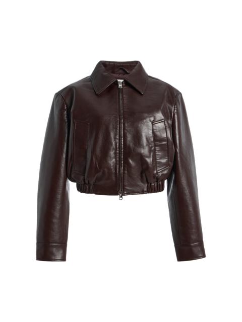 AGOLDE Nahla Cropped Leather-Blend Jacket