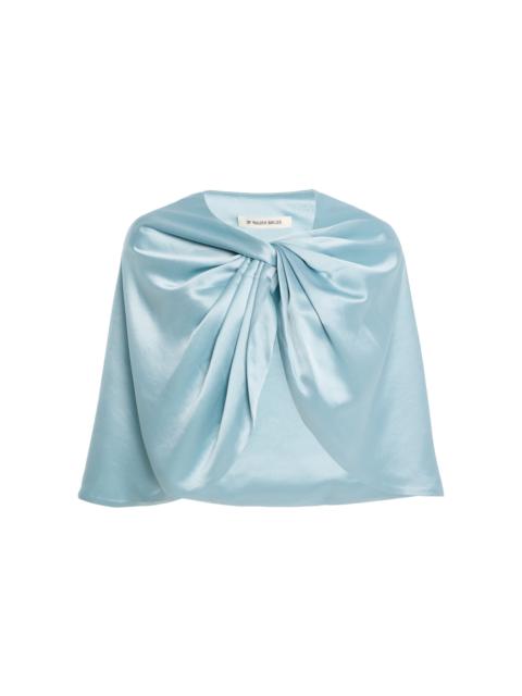 BY MALENE BIRGER Pinlos Draped Cape light blue