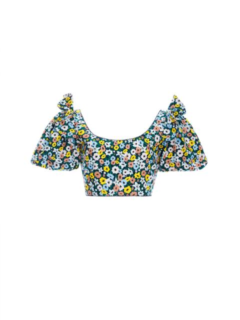 Agua by Agua Bendita Nova La Fania Marino Cropped Top