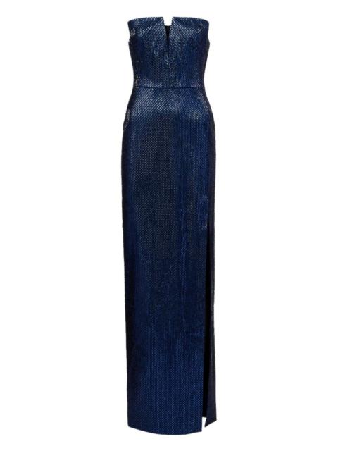 ROLAND MOURET strapless crystal-embellished maxi dress