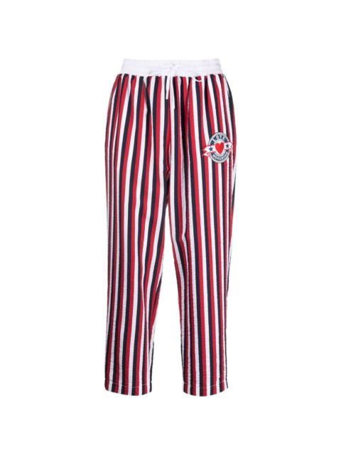 Moschino striped drawstring trousers