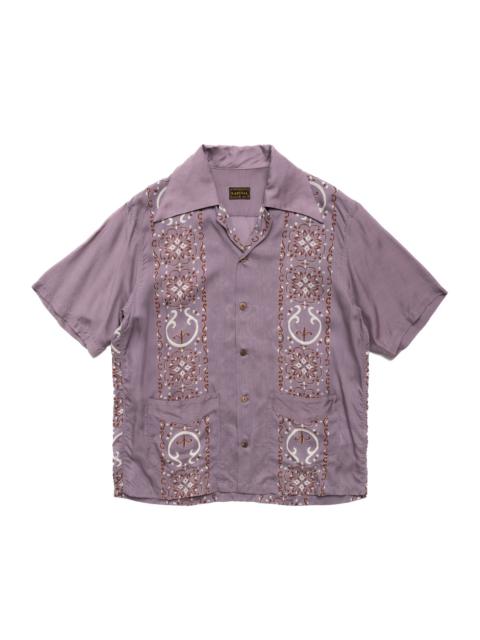 Kapital Silk Rayon HAVANANAJA WRANGLE Collar CUBA Shirt - Light Purple