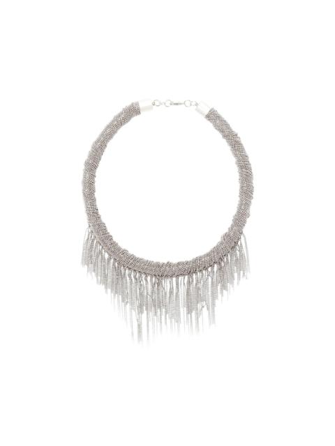 FABIANA FILIPPI Filo beaded fringe-detail necklace