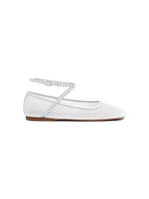 Ane Crystal Mesh Flats white