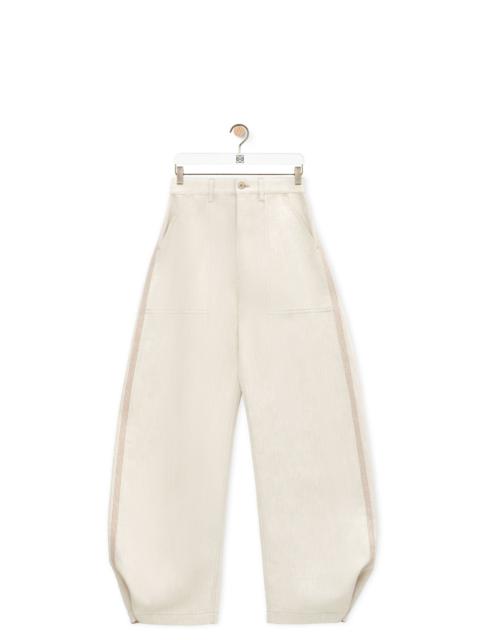 Balloon trousers in cotton and linen