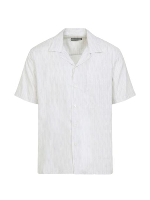 Canali striped short sleeve shirt
