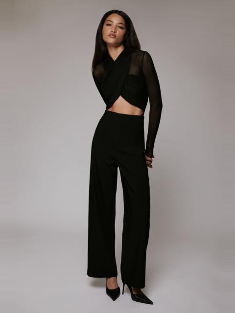 BARDOT Aliyah Wrap Bodysuit In Black
