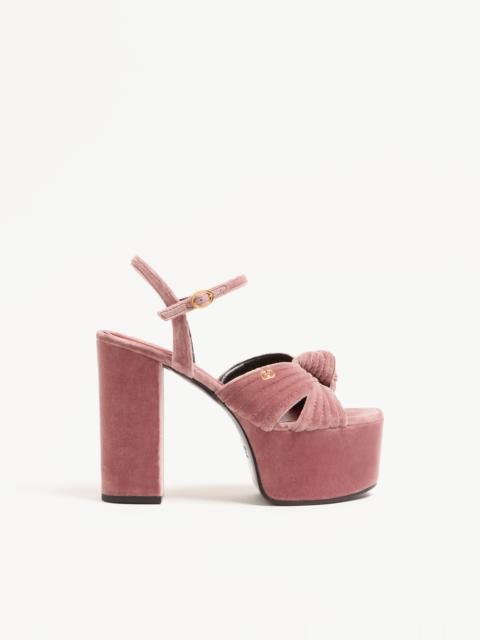 Valentino CRASHER VELVET PLATFORM SANDAL 125MM