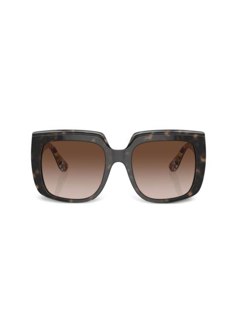 Dolce & Gabbana New Print oversize-frame sunglasses