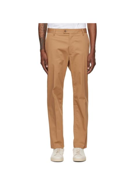 BOSS Tan Creased Trousers