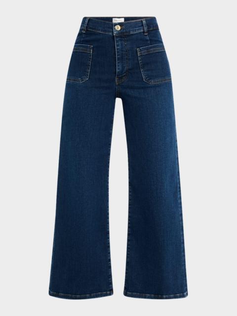 FRAME Le Slim Palazzo Jeans with Bardot Pockets