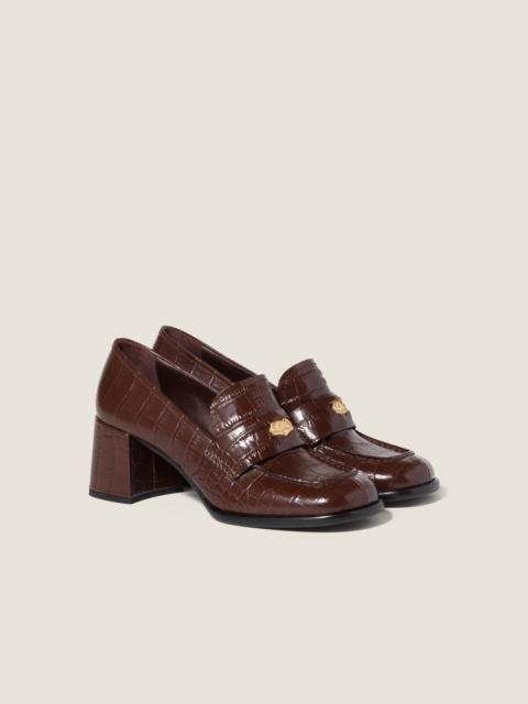 Miu Miu Croco-print leather loafers