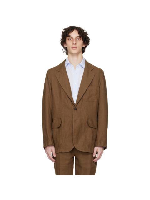 Drake's Brown Antique Linen Games Mk. I Blazer