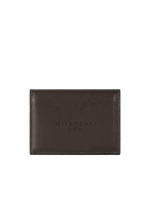 Givenchy Antigona Stamped bicolor flap card holder in leather