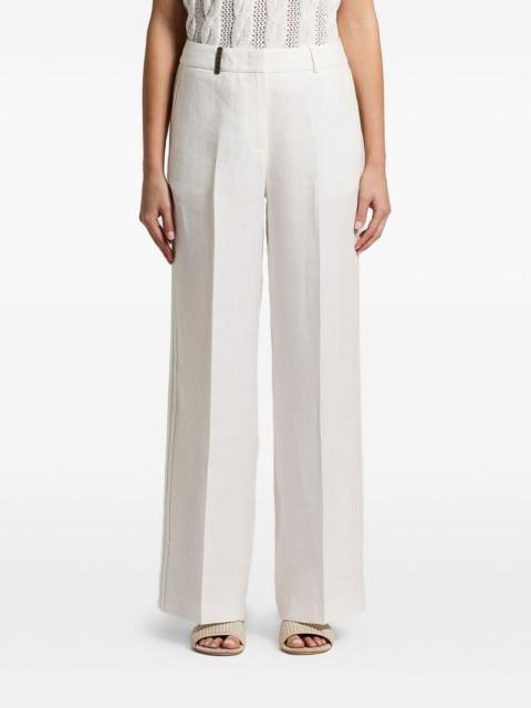 PESERICO linen gabardine trousers