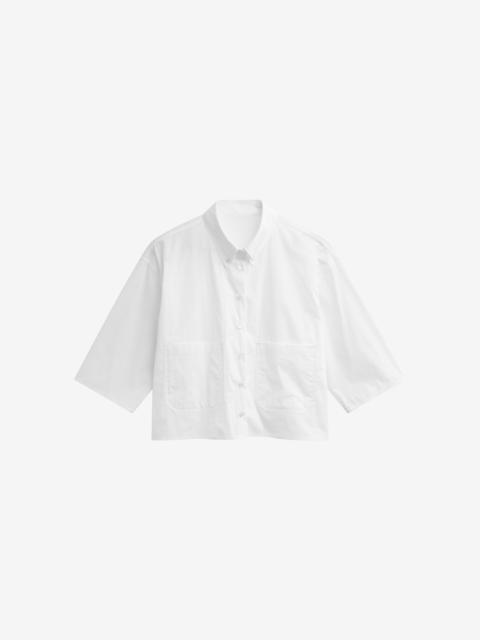The Frankie Shop Tellaro Cropped Boxy Shirt - White
