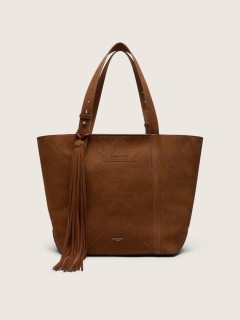 Golden Goose 24/7 East West Bag in brown nubuck with pattern