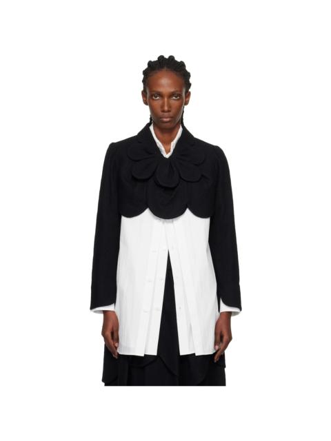 Noir Kei Ninomiya Black Flower Short Jacket