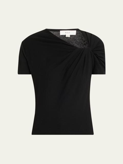 A.L.C. Liz Short-Sleeve Twist Top