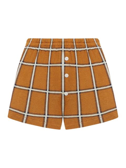 GUEST IN RESIDENCE SILK BLEND CHECKED SHORTS