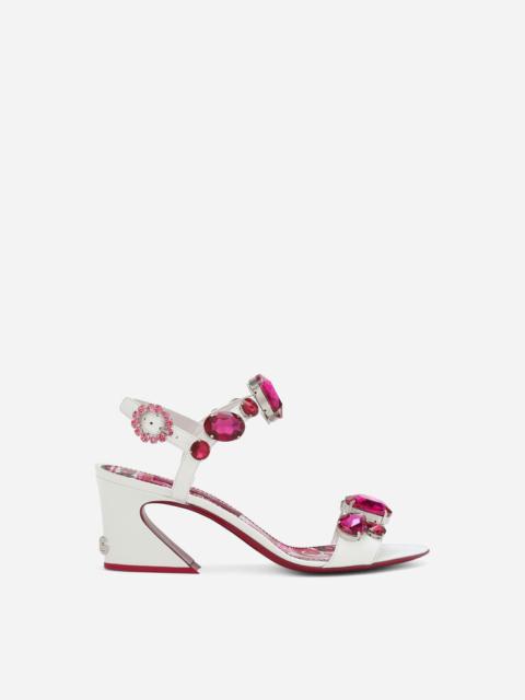 Patent leather sandals