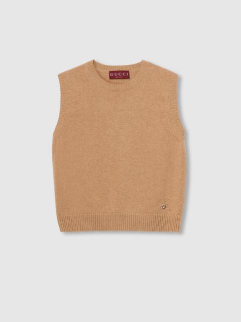 GUCCI Wool and cashmere tank top