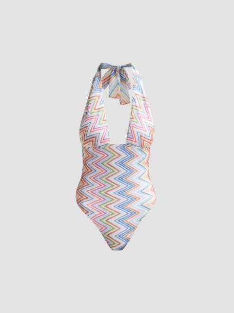 Missoni Women's Chevron Halterneck One-Piece Swimsuit - Multicolor