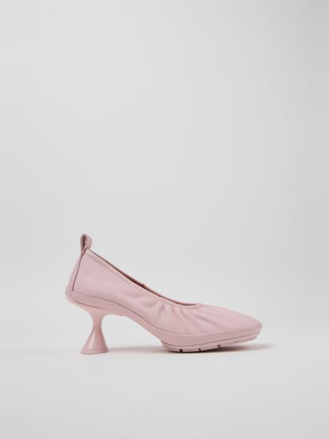 CAMPER Right Left Pink Leather Ballerinas for Women.