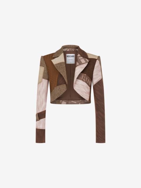 Moschino PATCHWORK WOOL BOLERO JACKET