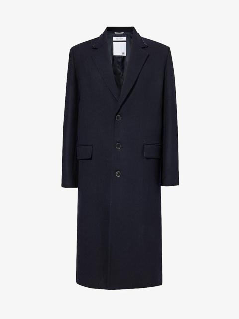 Valentino Rockstud-embellished notched-lapel wool coat