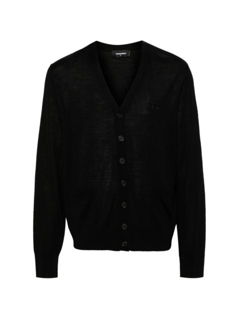 V-neck virgin-wool cardigan