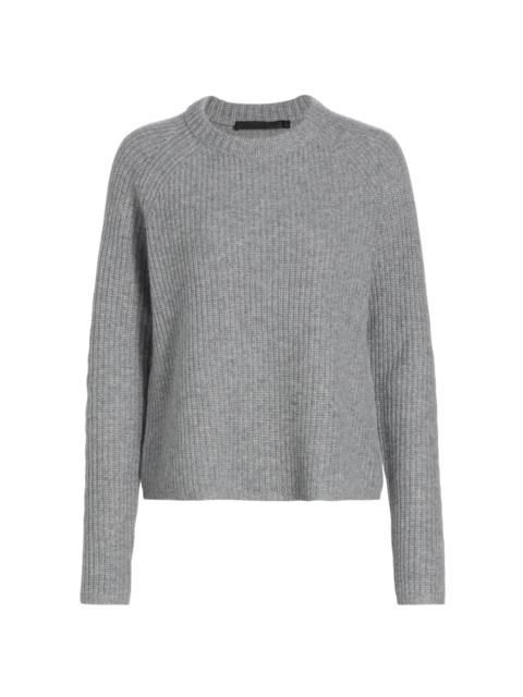 Jenni Kayne Women's Cashmere Fisherman Sweater - Heather Grey