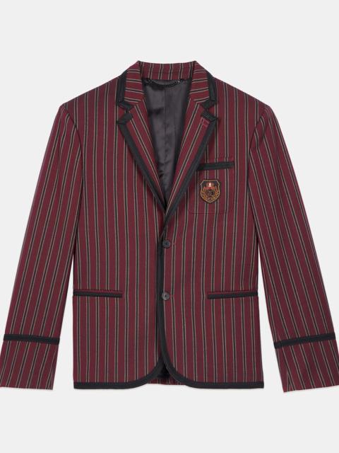The Kooples STRIPED WOOL-BLEND JACKET