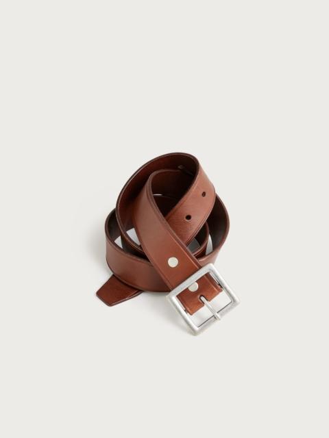 J.CREW Wallace & Barnes Italian leather belt with square brass buckle