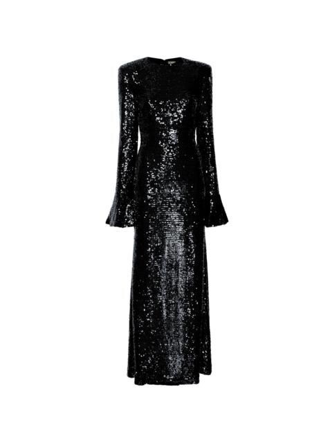 LAPOINTE Sequin Flare Sleeve Dress