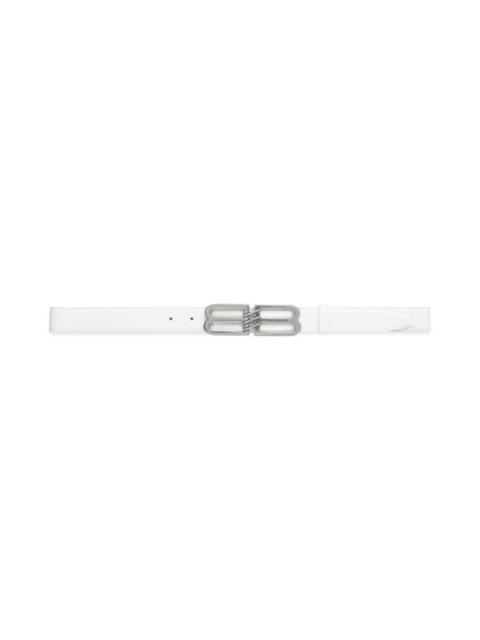 BALENCIAGA bb signature belt 30mm bb monogram embossed coated canvas