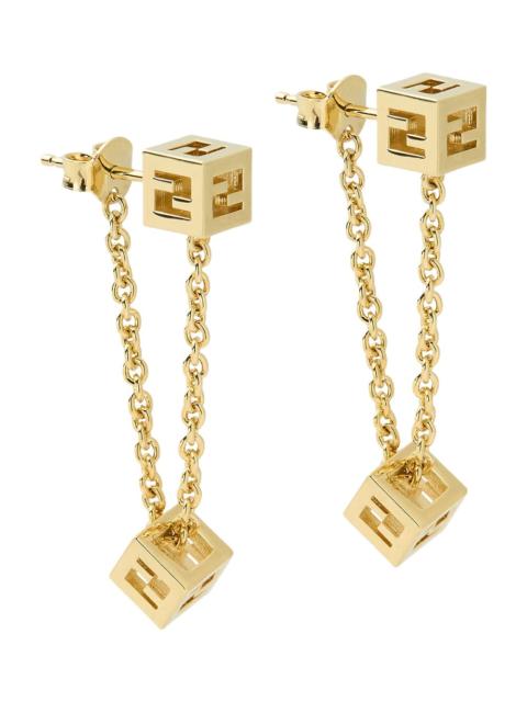 FENDI Fendi Faces dangling earrings in super soft gold-tone metal