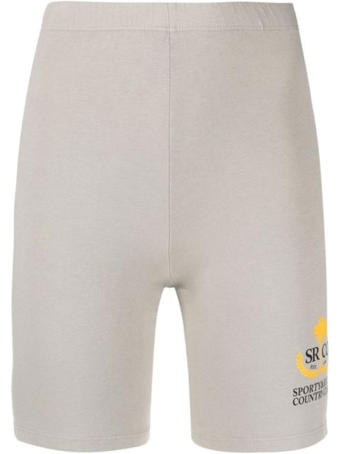 Sporty & Rich logo-print stretch shorts