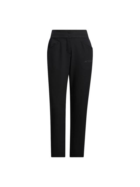 (WMNS) adidas Terrex Utilitas Soft Shell Outdoor Trousers 'Black' IC7987