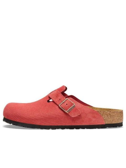 BIRKENSTOCK Birkenstock Boston Suede Embossed Narrow Fit 'Sienna Red' 1026167