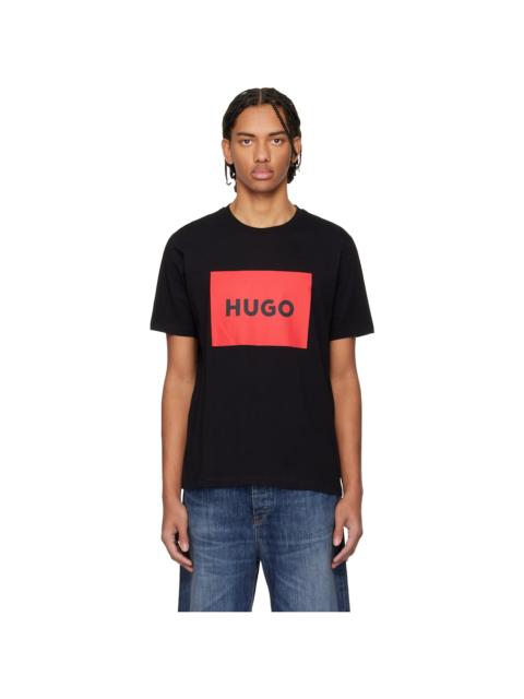 HUGO Black Logo Cotton Jersey T-shirt