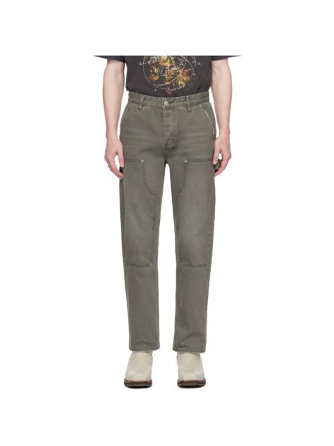 Green Ghosted Operator Jeans