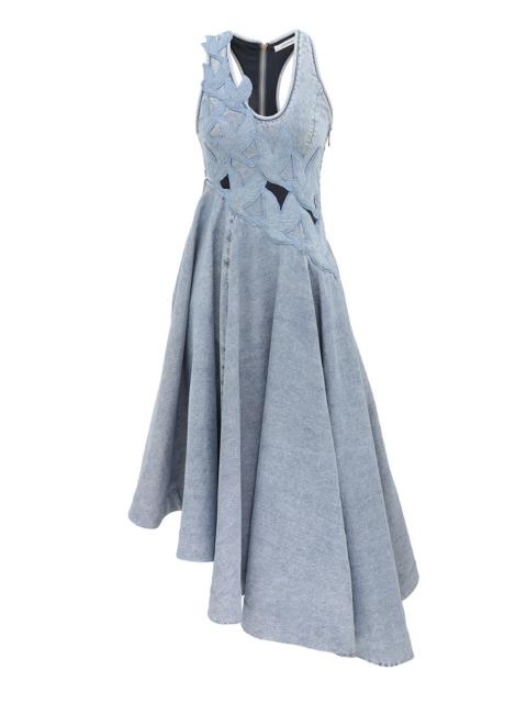 Zimmermann VALIANT DENIM APPLIQUE DRESS