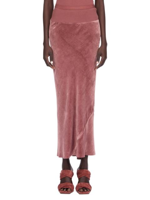 Rick Owens velvet-finish skirt